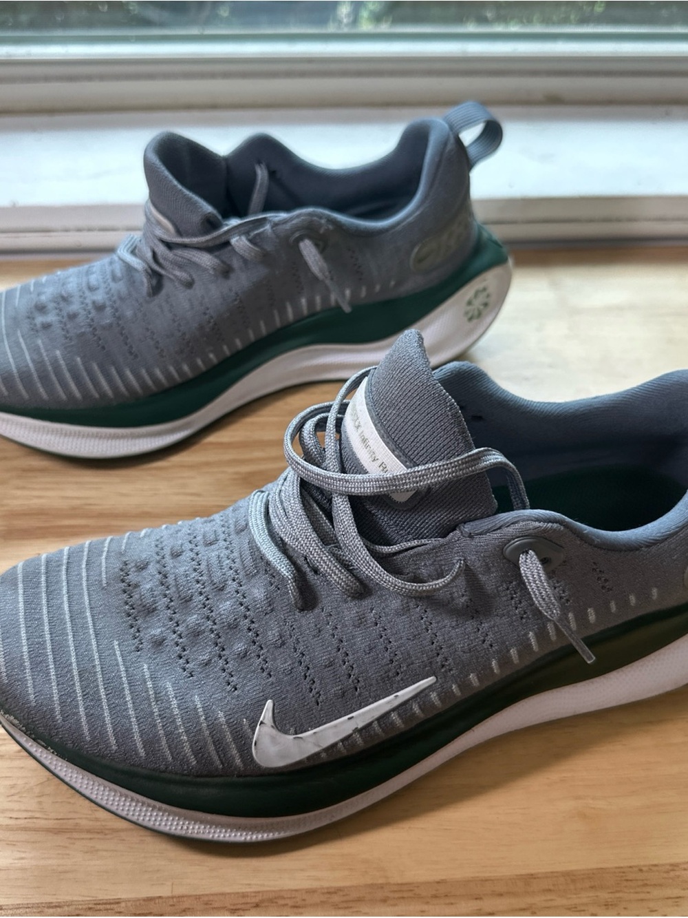 Nike reactx infinity run 4 Men’s Running Shoes - Gray with Green Trim